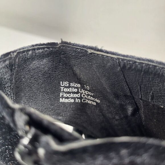 Very Volatile Boots Womens 10 Poca Fringe Peep Toe Booties Black Faux Leather - Picture 5 of 9